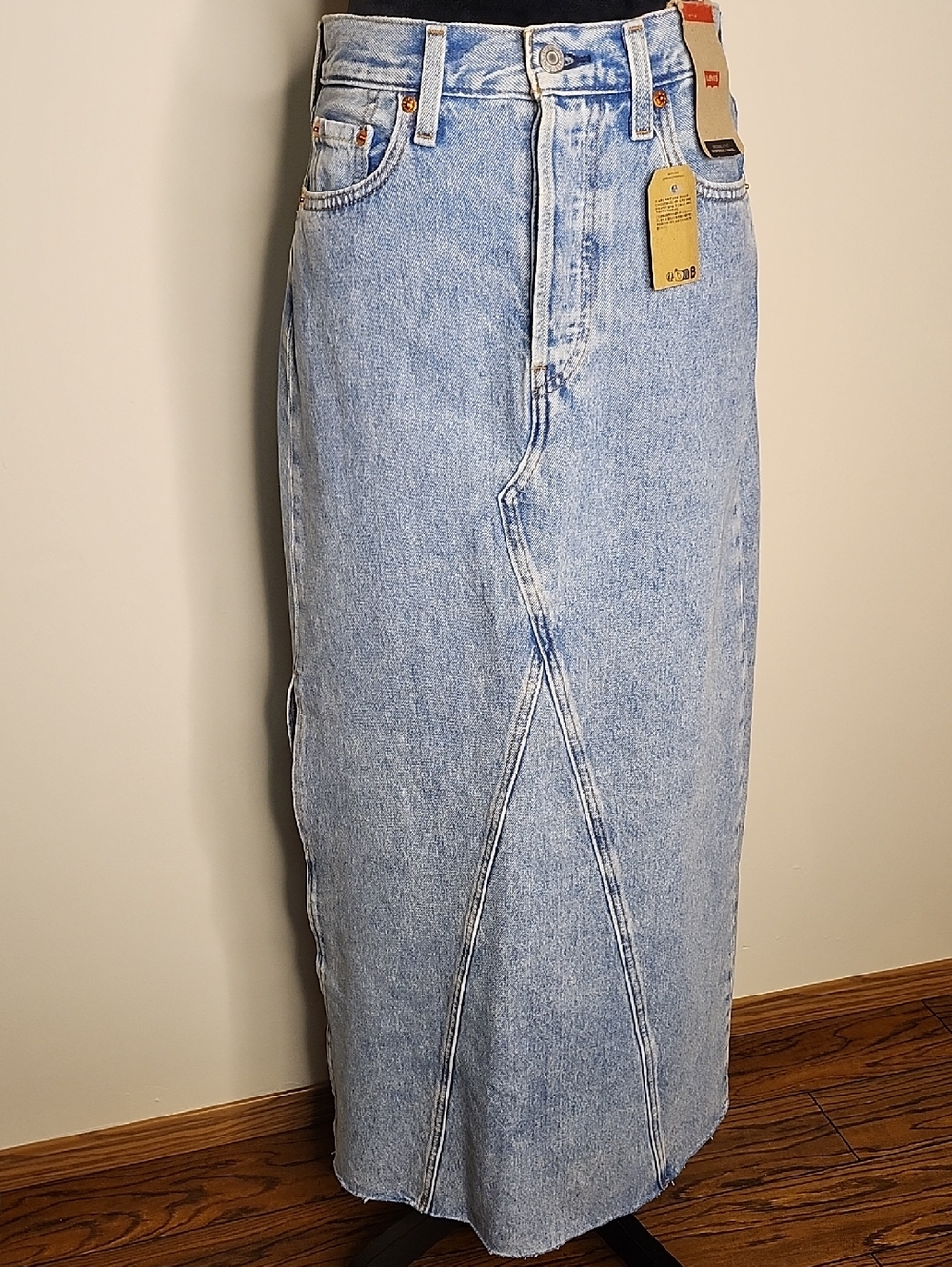 Levi's Light Blue Denim Maxi Skirt